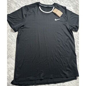 Nike Court Advantage Dri-FIT Tennis jersey shirt Top Black Men Large FD5320-011